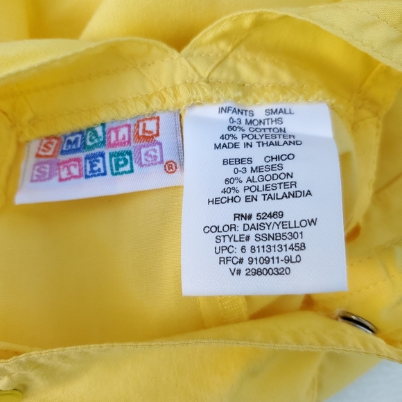 Vintage Small Steps Bubble Romper Yellow Frog Baby Boys Small (0-3 Months) - Picture 3 of 4